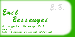 emil bessenyei business card